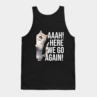 Funny Cat Screaming Tank Top